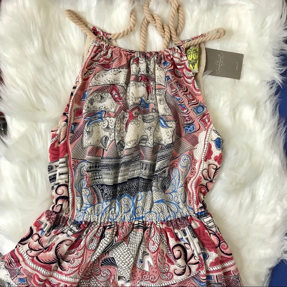 Anthropologie Sleeveless pink/blue silk dress XS - Picture 1 of 8